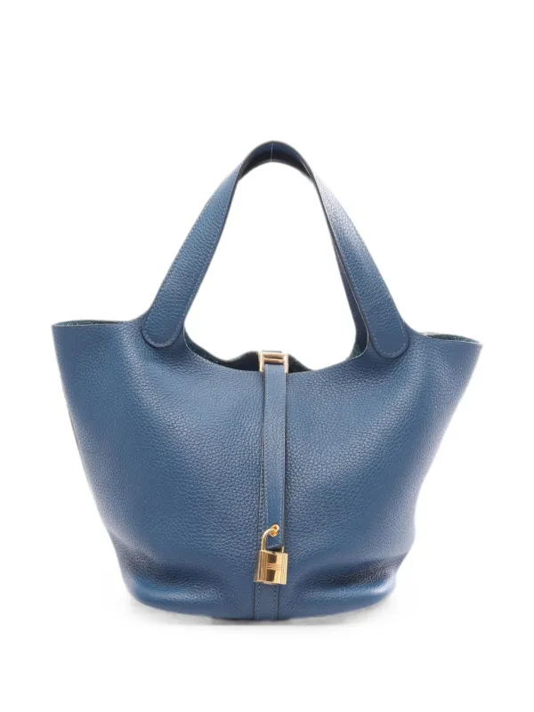 Hermès Pre-owned 2010s MM Picotin Lock Tote Bag in Blue