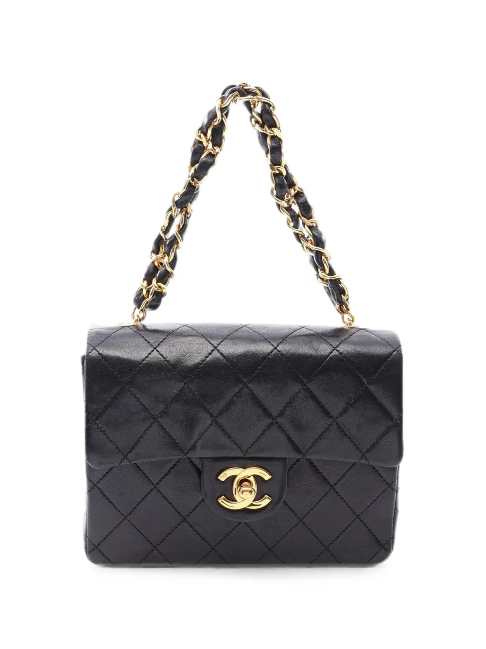 CHANEL Pre-Owned 1986-1988 Matelassé mini bag - Black