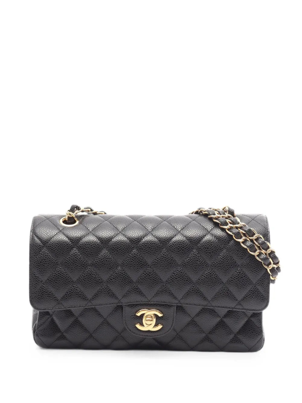 CHANEL Pre-Owned 2020-2021 Matelassé Caviar leather crossbody bag - Nero