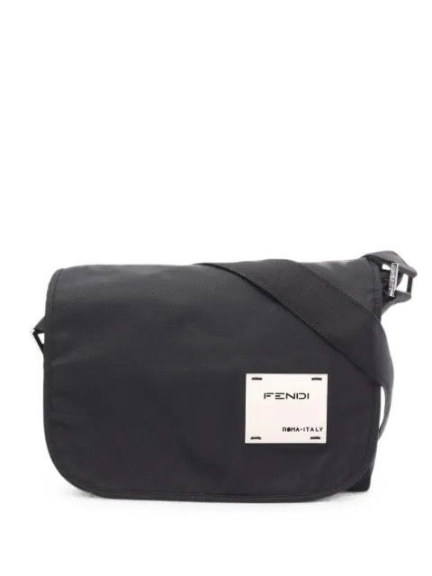 Fendi Pre-Owned 2000s logo-plate shoulder bag