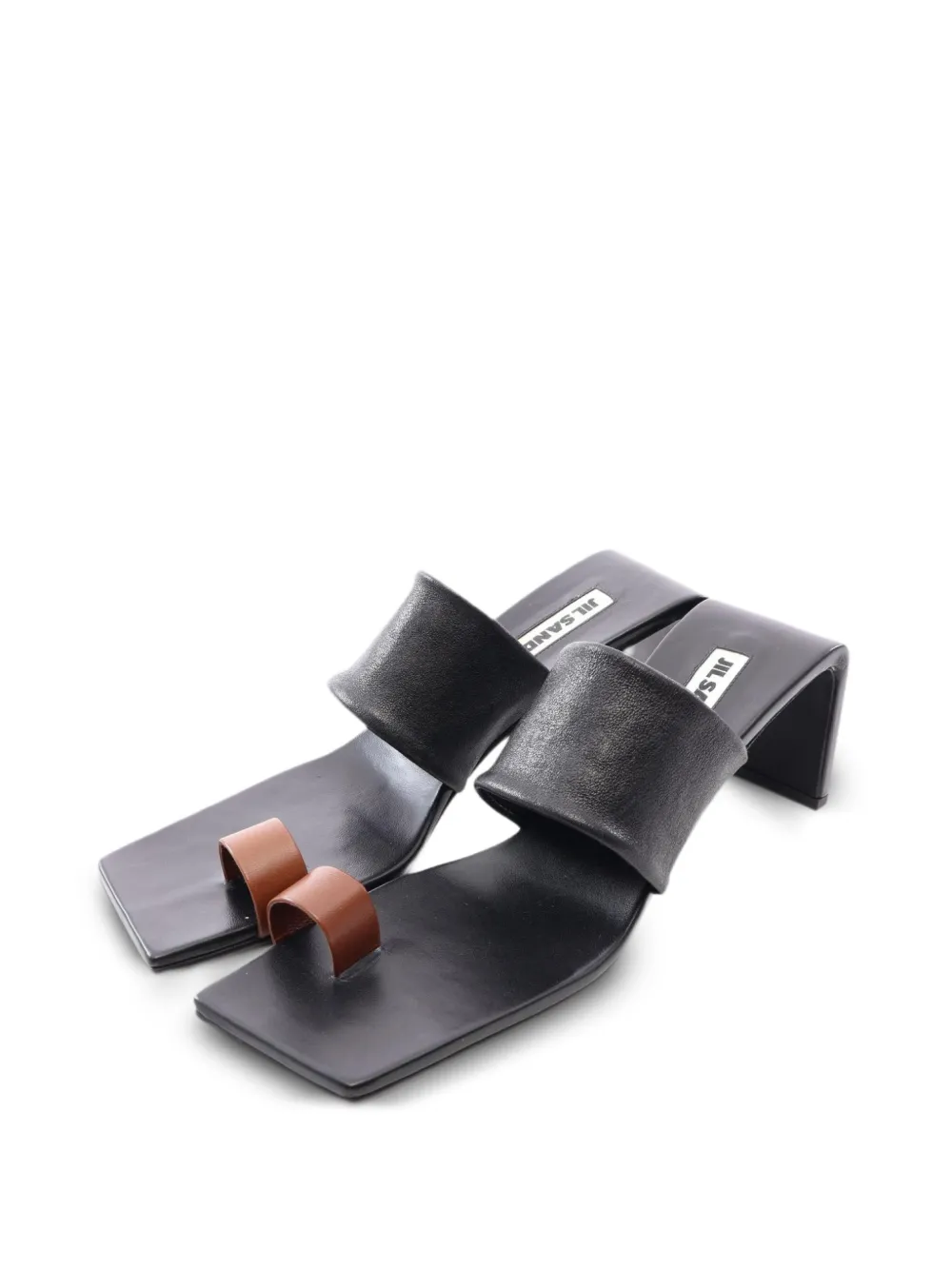 Jil Sander Pre-Owned 2010s toe-strap block-heel sandals - Noir Jil Sander Pre-Owned 2010s toe-strap block-heel sandals - Noir