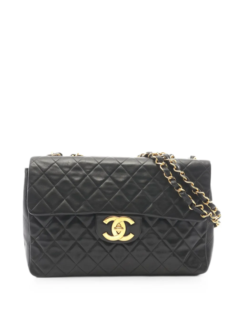 CHANEL Pre-Owned 1994-1996 Decamatlassé chain shoulder bag - Black