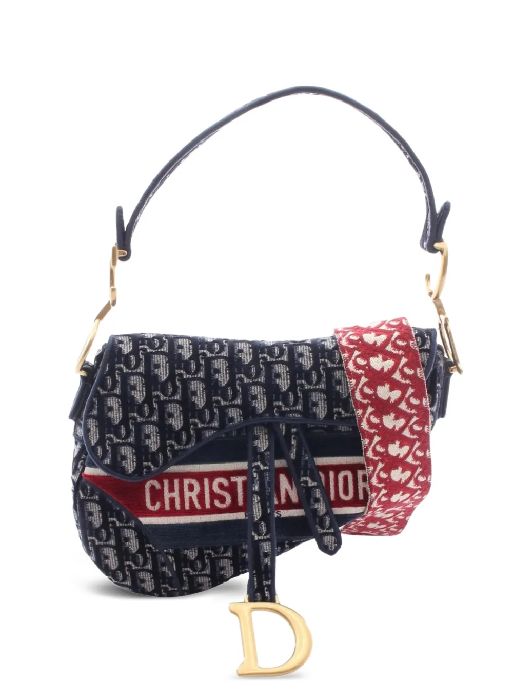 Christian Dior Pre-Owned 2010s Saddle Oblique shoulder bag - Blue