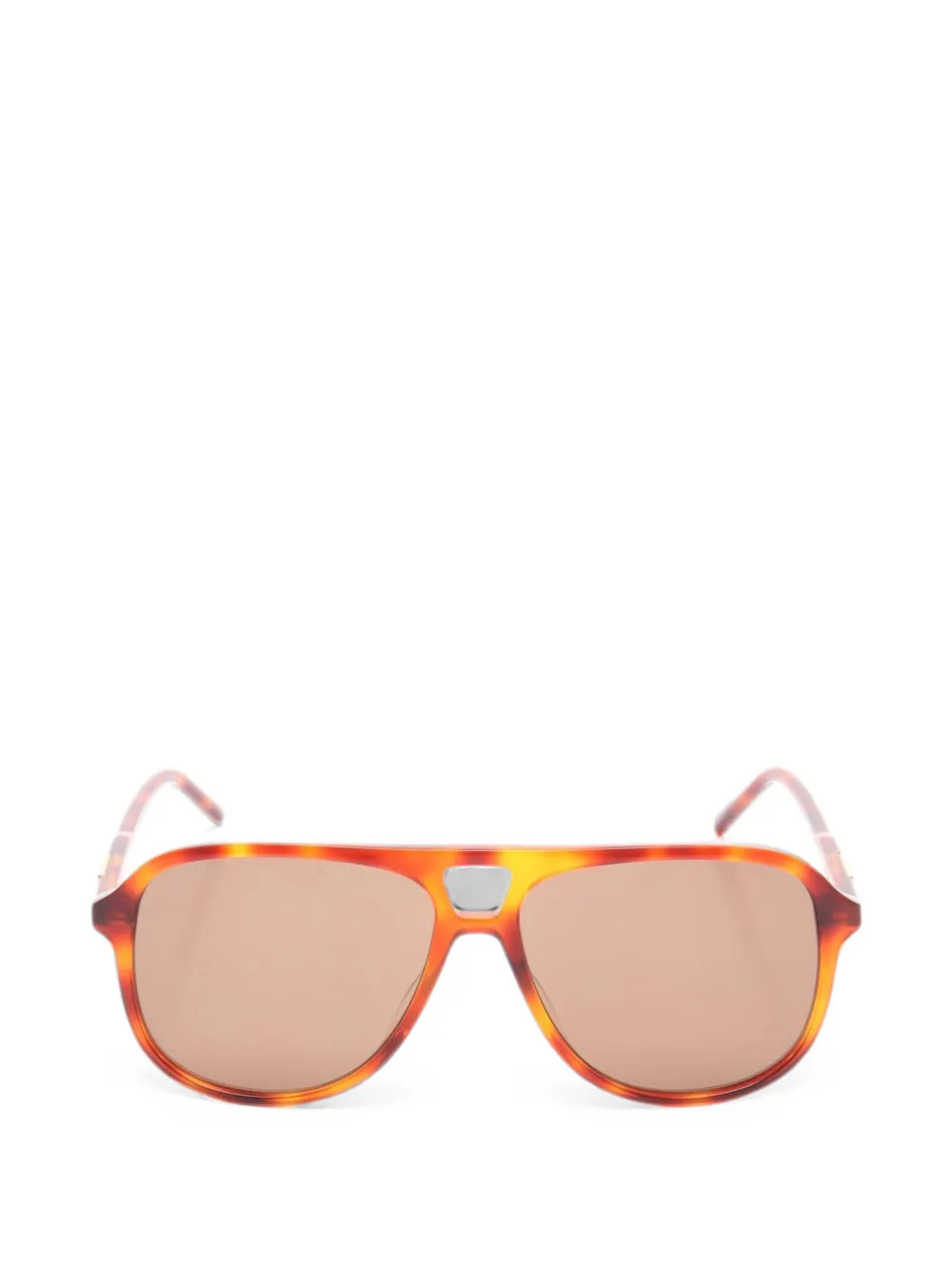 Gucci Pre-Owned 2020s pilot-frame sunglasses - Marrone