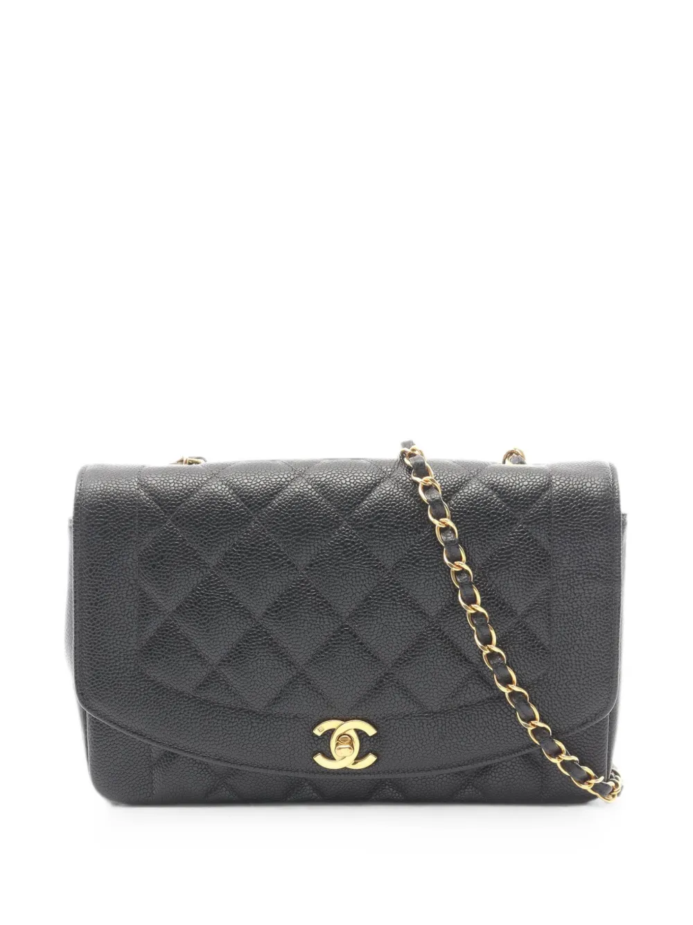 CHANEL Pre-Owned 1994-1996 Matelassé Diana flap shoulder bag - Black