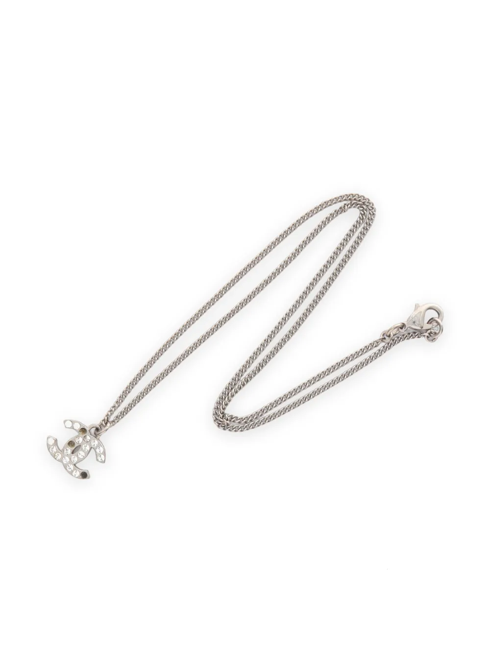 CHANEL Pre-Owned 2013 CC rhinestone necklace - Argento