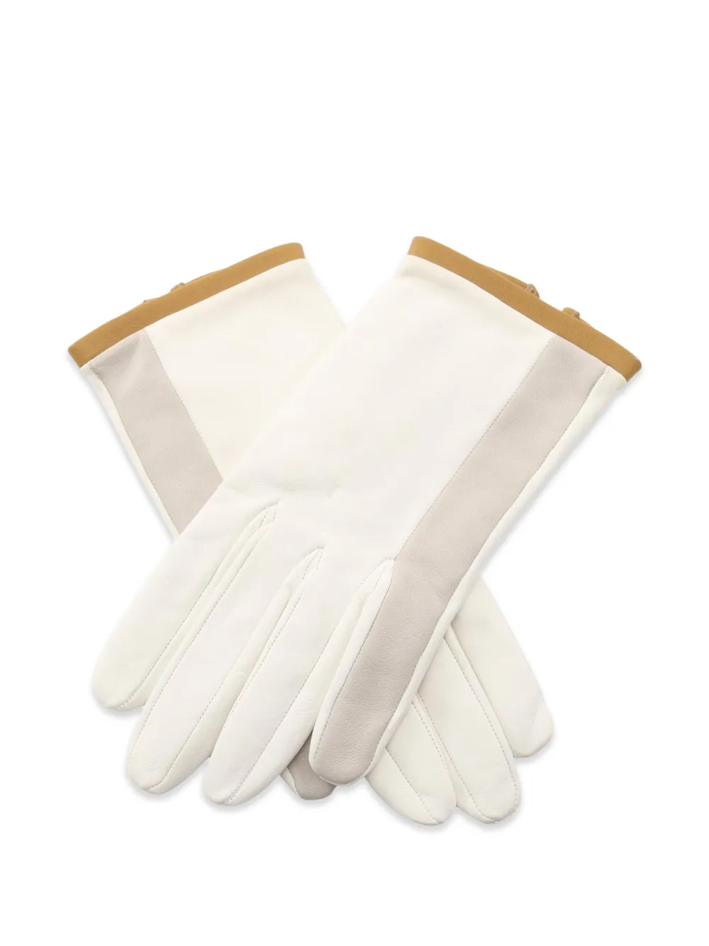 Hermès Pre-Owned 2010s trimming piping gloves - Weiß