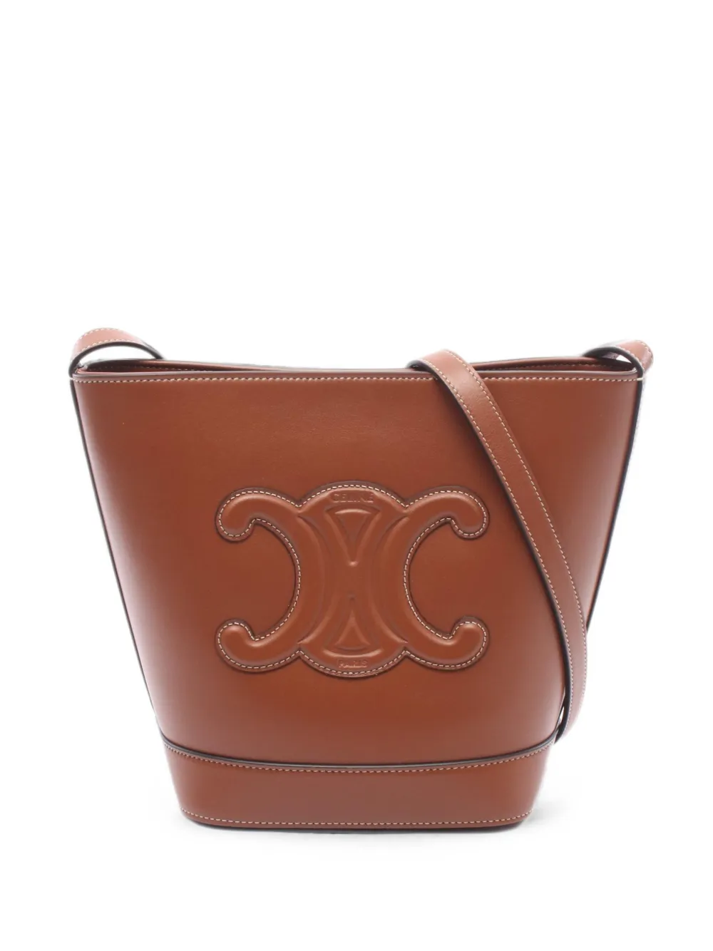 Celine Pre-Owned 2010s Triomphe bucket bag - Brown