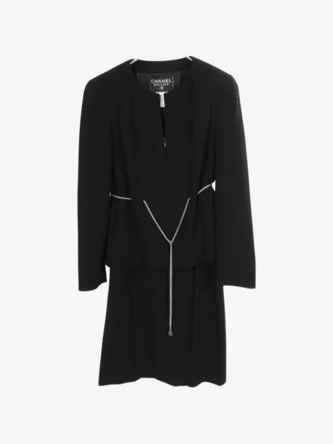 CHANEL Pre-Owned 1986-1988 chain-belt skirt suit