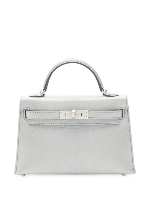 Hermès Pre-owned 2020s Mini Kelly II Tote Bag in Grey