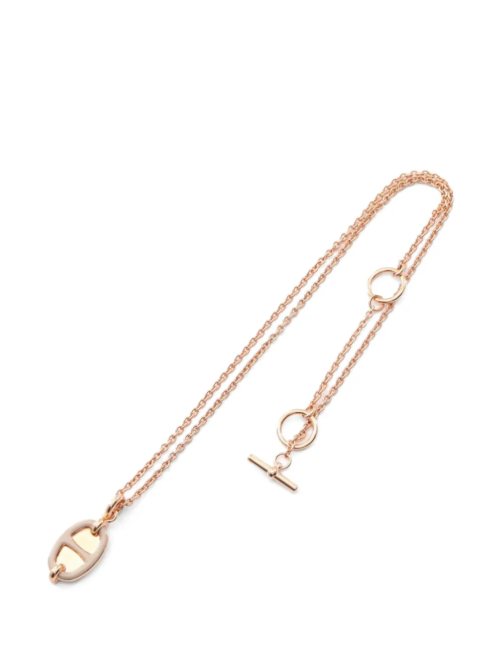 Hermès Pre-Owned 2010s mini PM Maillon necklace - Pink