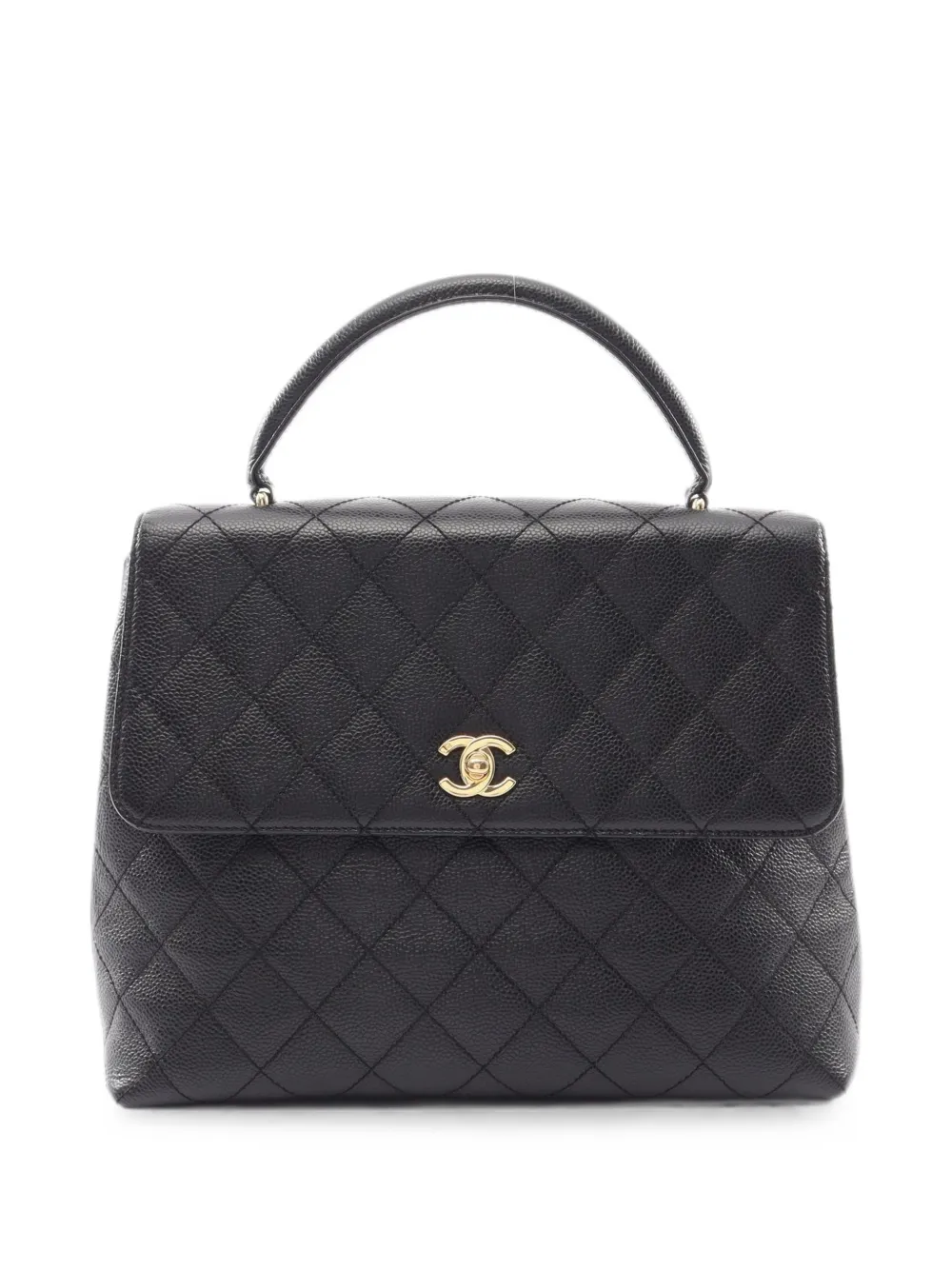 CHANEL Pre-Owned 2005-2006 Matelassé leather tote bag - Black