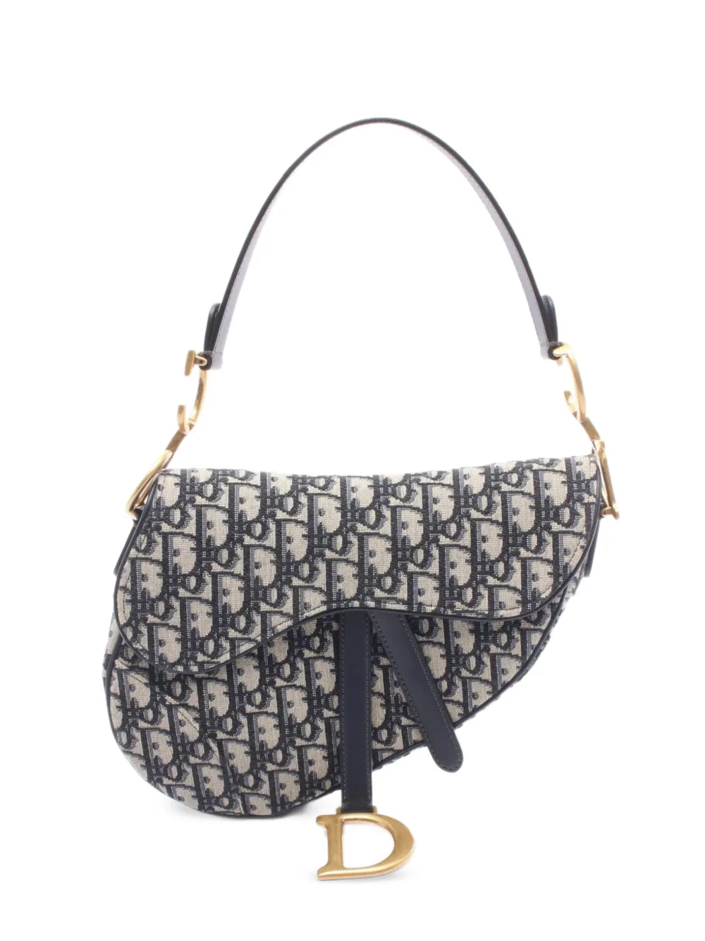 Christian Dior Pre-Owned 2010s Oblique Saddle shoulder bag - Neutrals