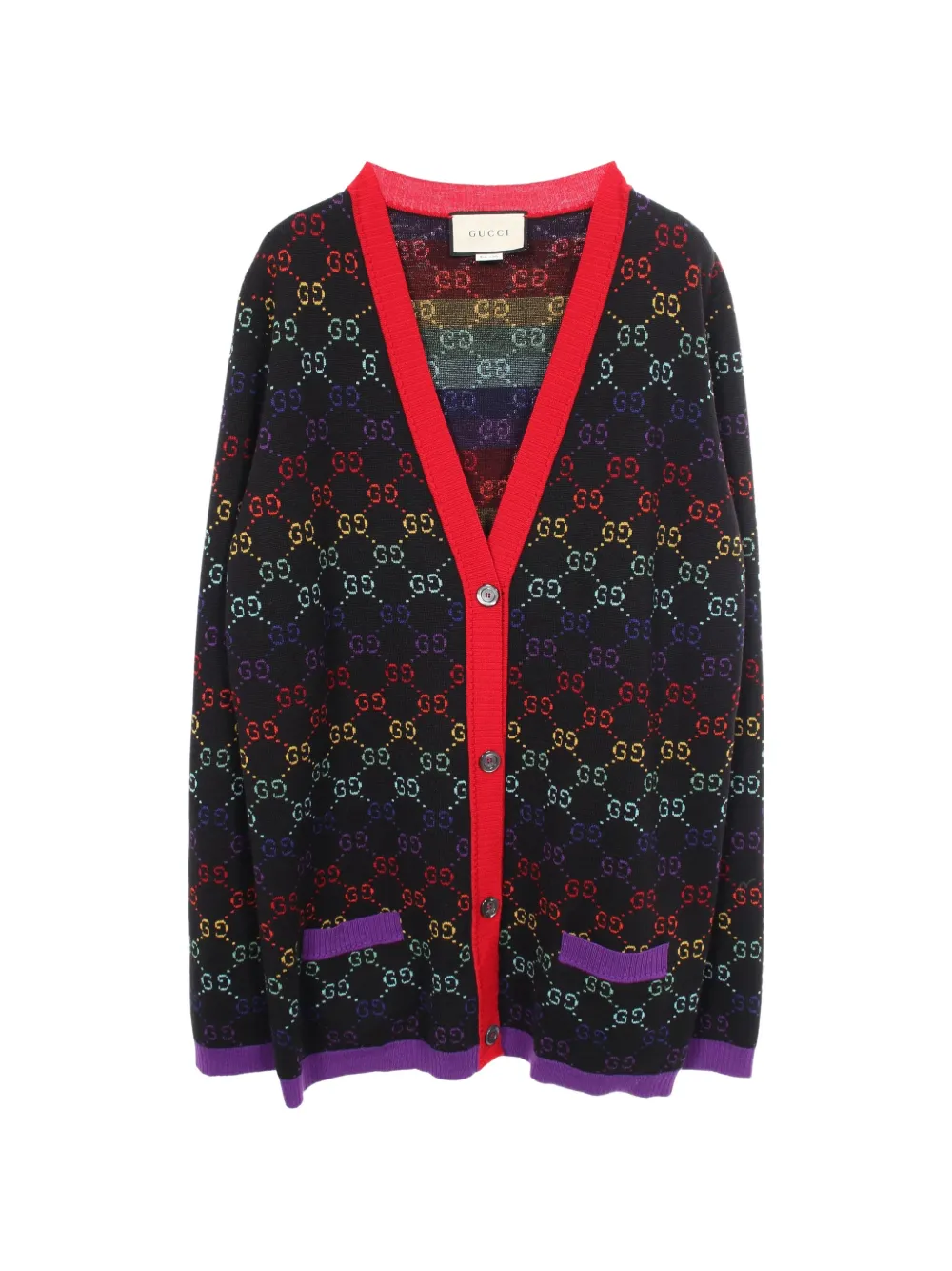 Gucci Pre-Owned 2010s GG pattern cardigan - Schwarz