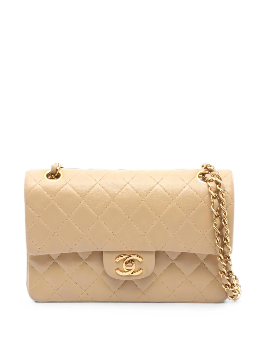 CHANEL Pre-Owned 1986-1988 Matelassé double-flap shoulder bag - Neutrals