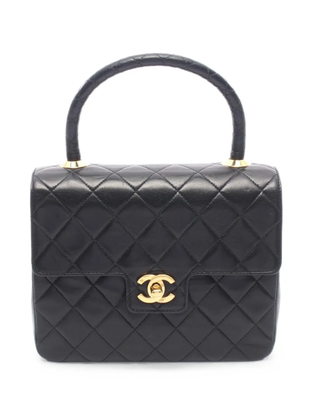 CHANEL Pre-Owned 2004-2005 Matelassé top-handle mini tote bag - Black