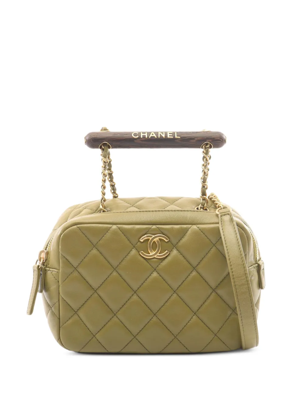 CHANEL Pre-Owned 2021s mini Bowling tote bag - Verde
