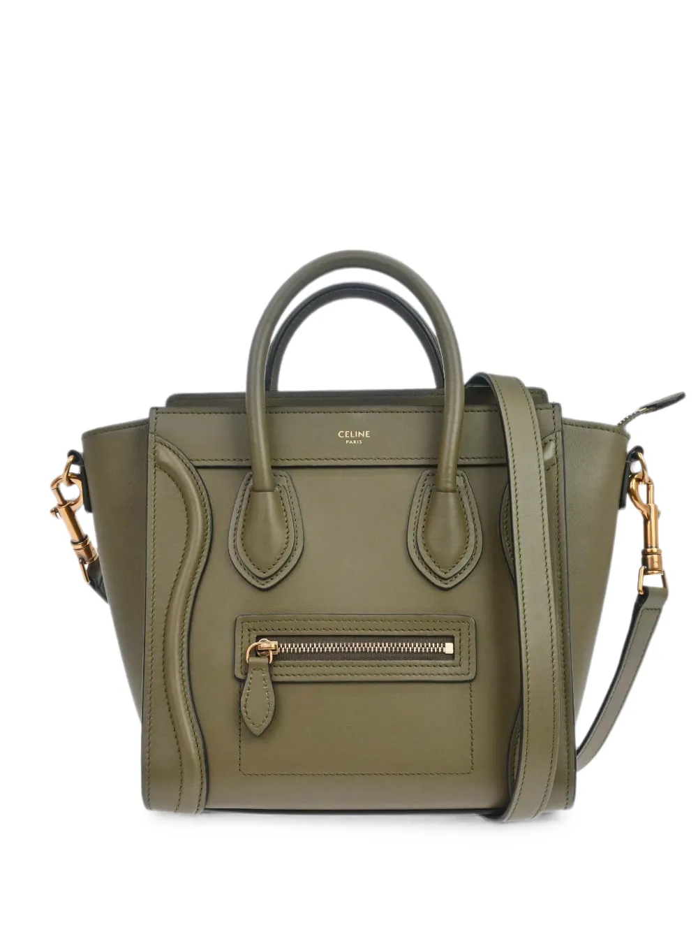 Celine Pre-Owned 2019 Nano Luggage handbag - Verde
