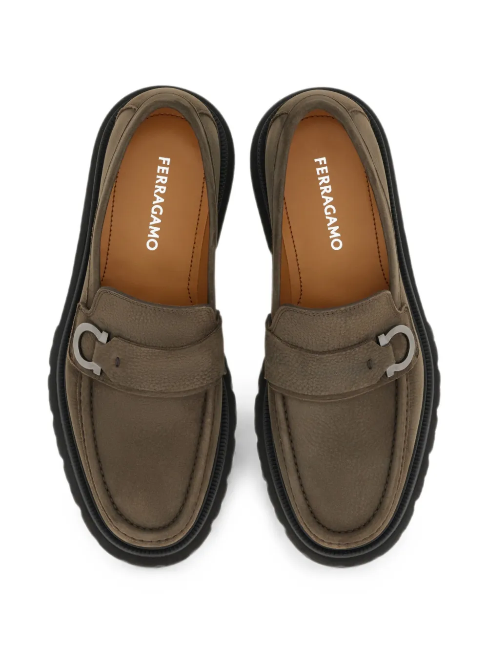 Ferragamo Loafers met Gancini ornament Bruin