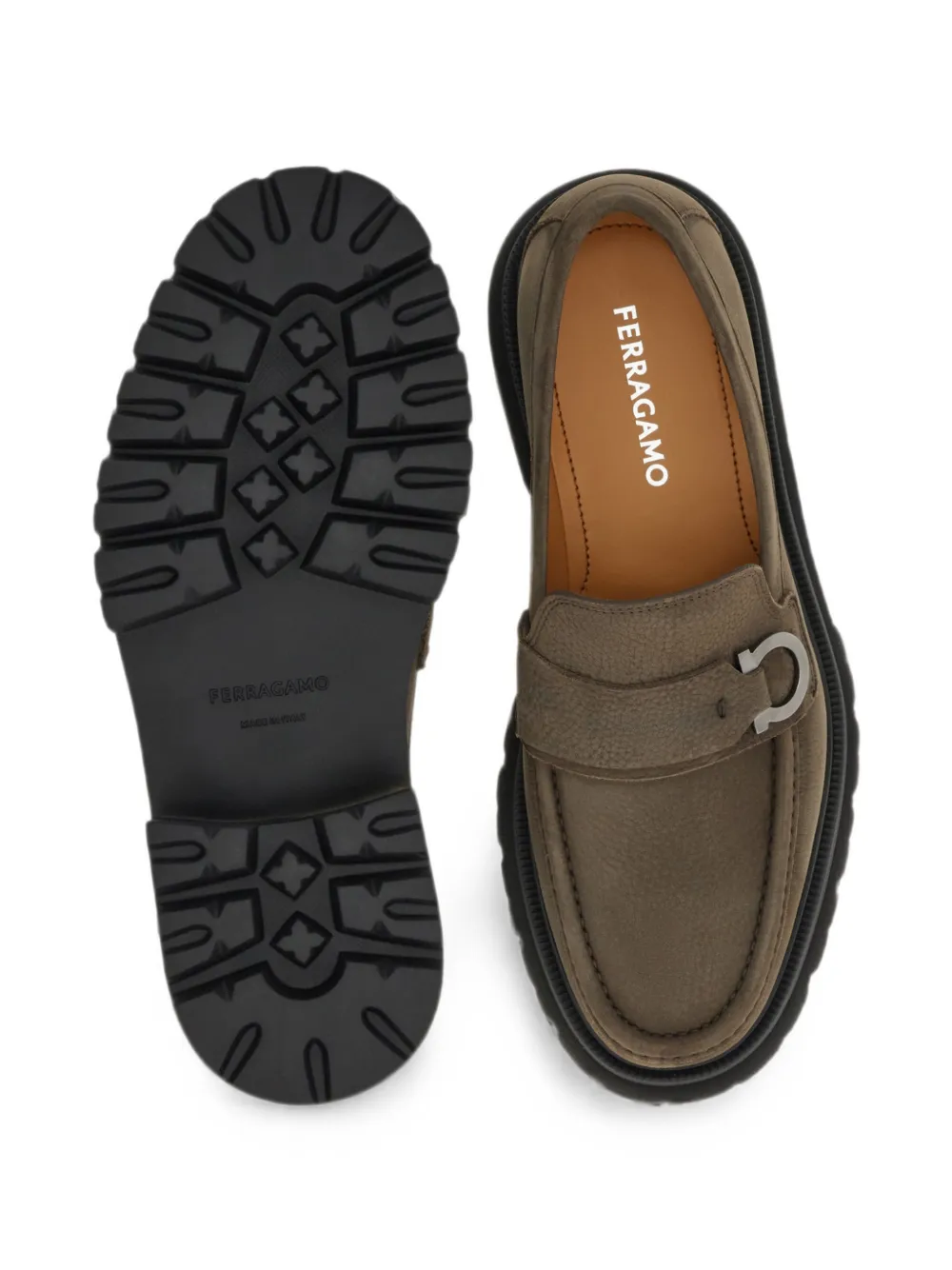 Ferragamo Loafers met Gancini ornament Bruin