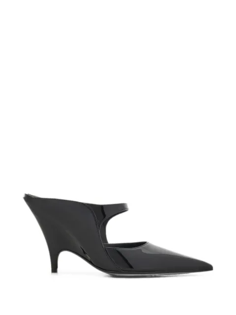 Ferragamo graphic wedge mules