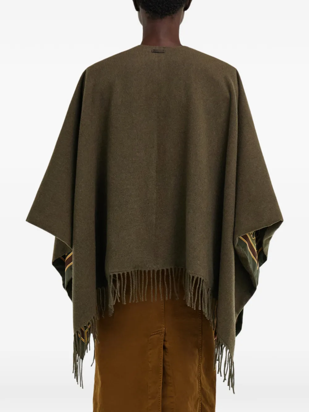 Ferragamo Cape met grafisch patroon Groen