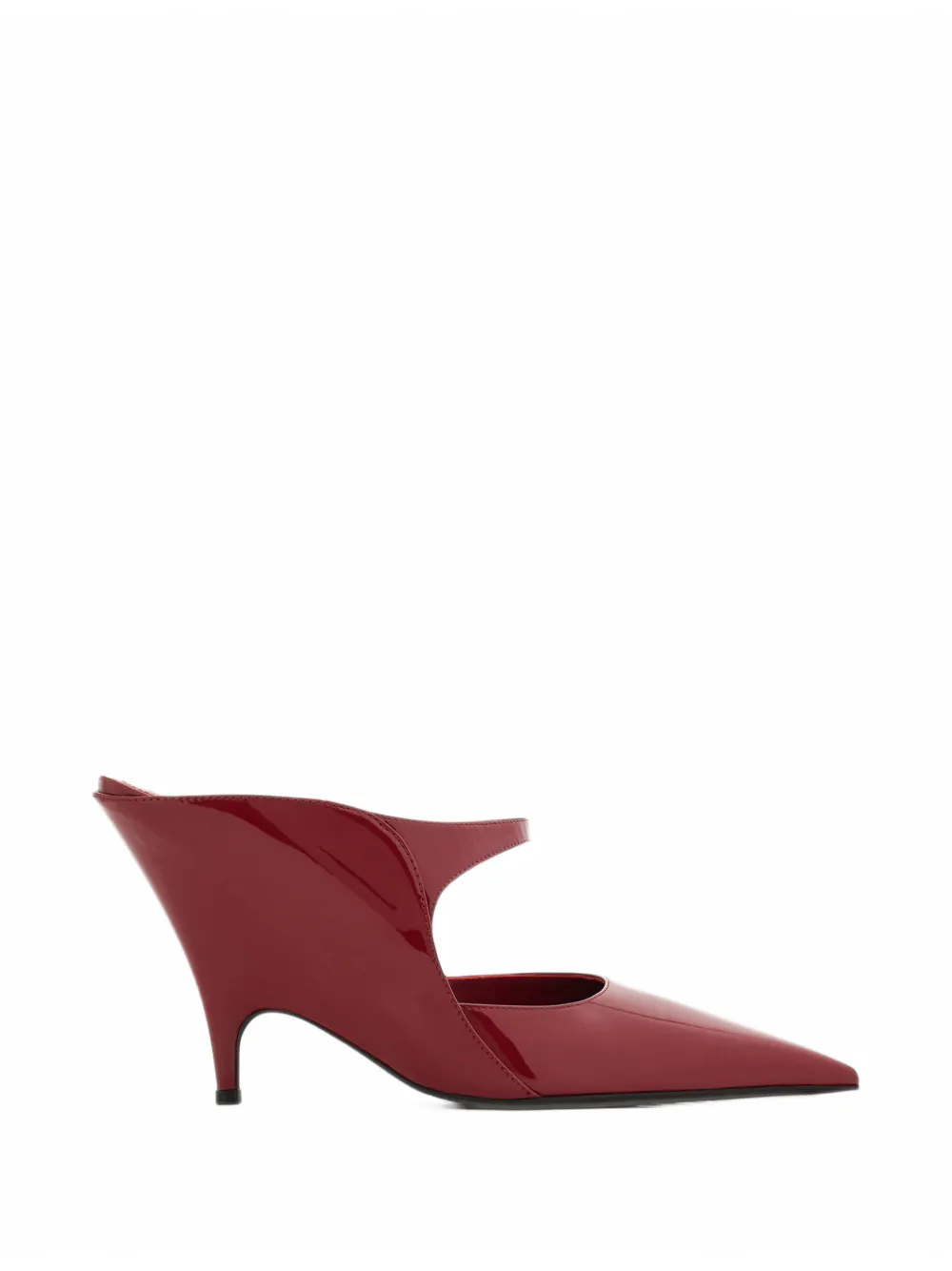 Ferragamo graphic wedge mules - Red