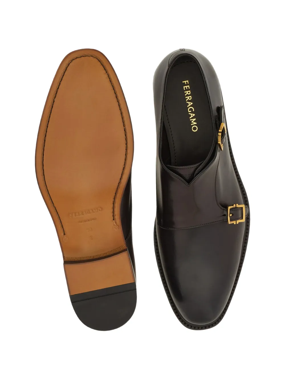 Ferragamo double monkstrap shoes Bruin