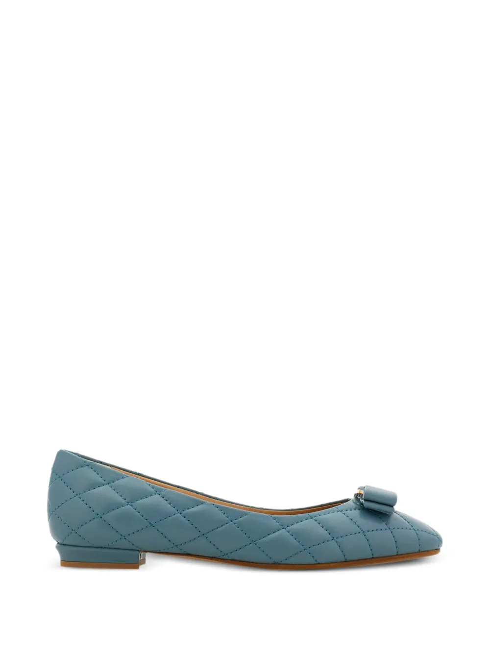 Ferragamo quilted Varina ballet flats - Blu