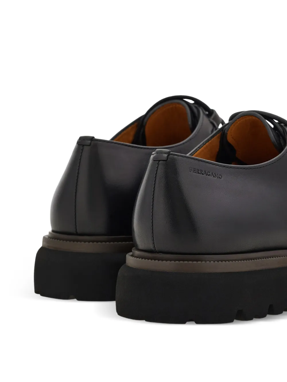 Ferragamo chunky lace-up shoes Zwart