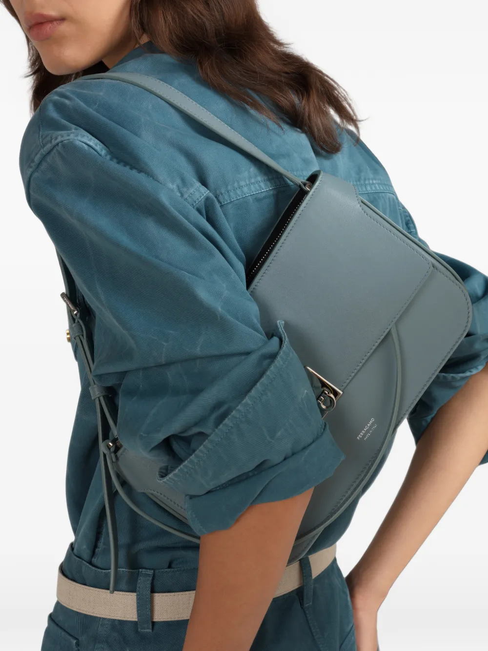 Ferragamo Cara mini-tas Blauw