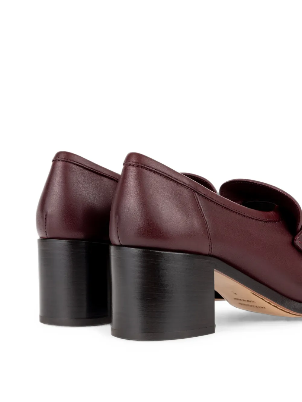 Ferragamo block heel loafers with Gancini ornament Rood