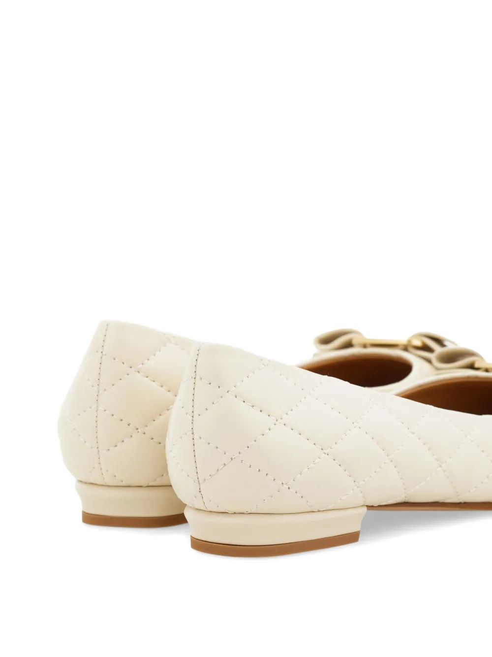 Ferragamo Quilted Varina ballet flat Beige