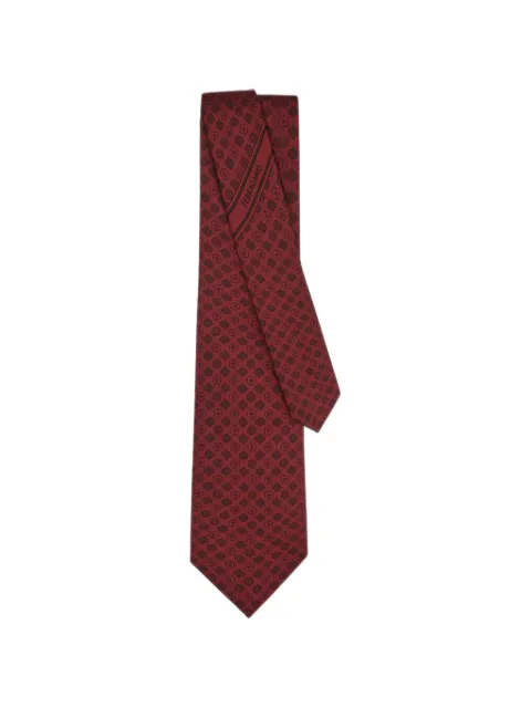Ferragamo micro-pattern silk tie