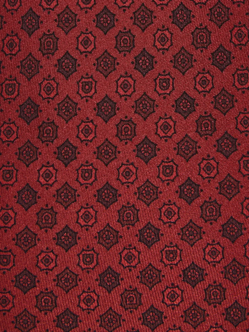 Ferragamo Stropdas met geometrische print Rood