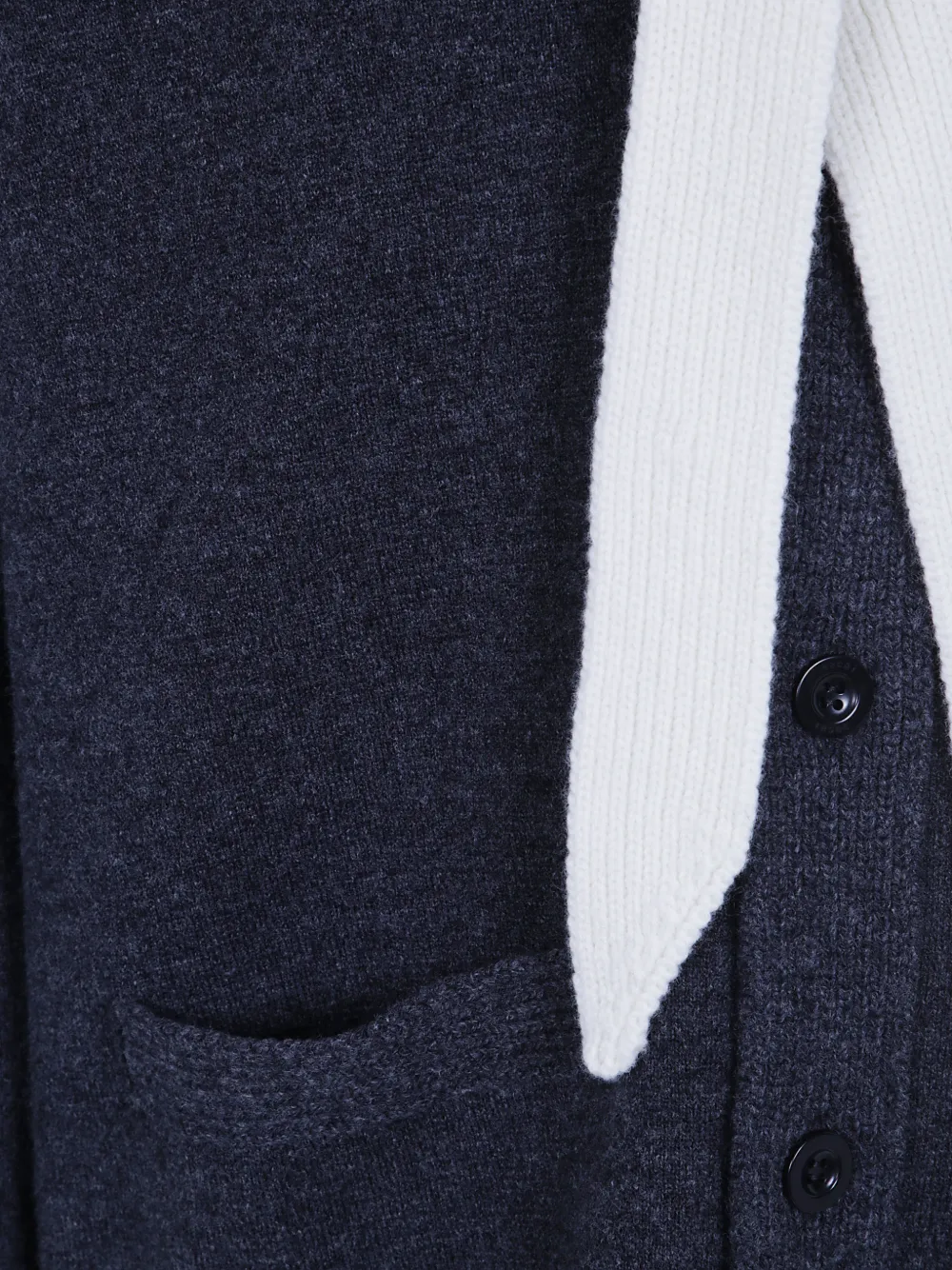 sacai Wollen vest met sjaal-detail Blauw