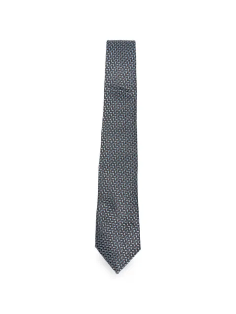 Giorgio Armani corbata de seda con motivo chevron
