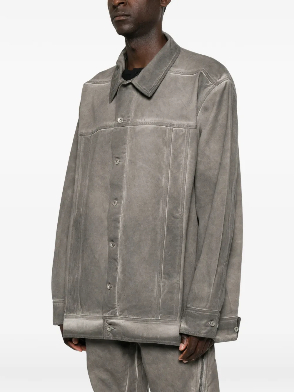 Rick Owens DRKSHDW Button-up denim jack Grijs