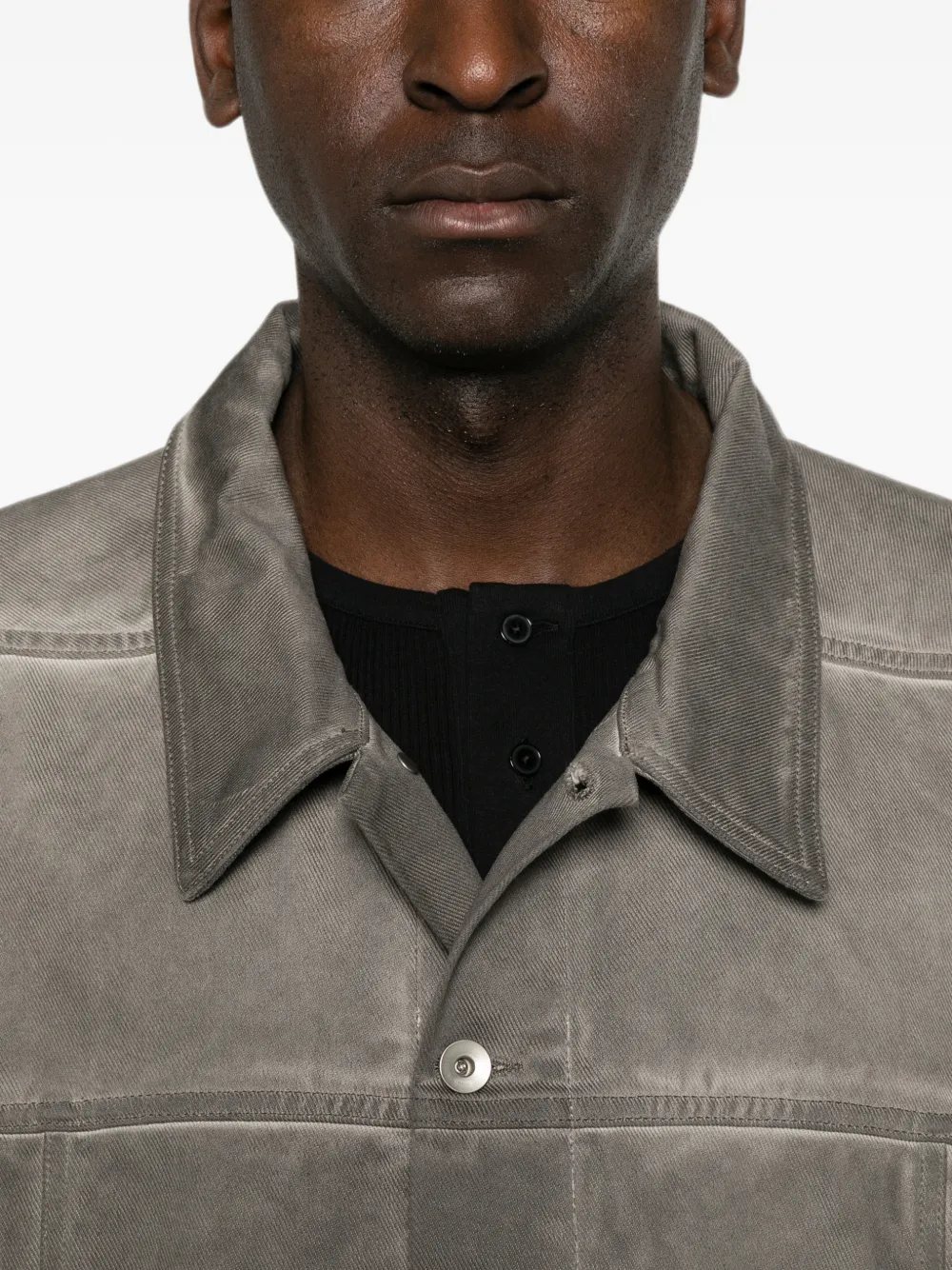 Rick Owens DRKSHDW Button-up denim jack Grijs