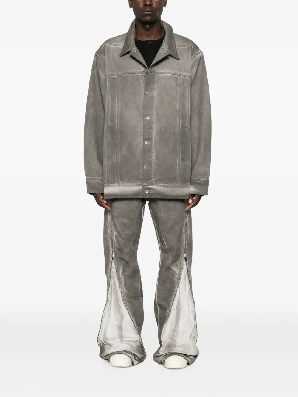Rick Owens DRKSHDW Button-up denim jack Grijs