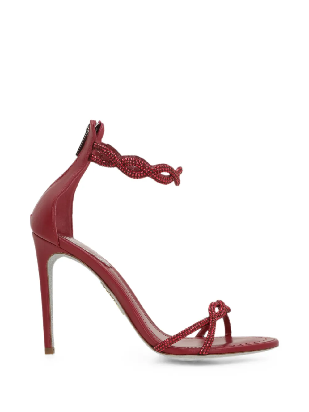 René Caovilla Braid heeled sandals Rood