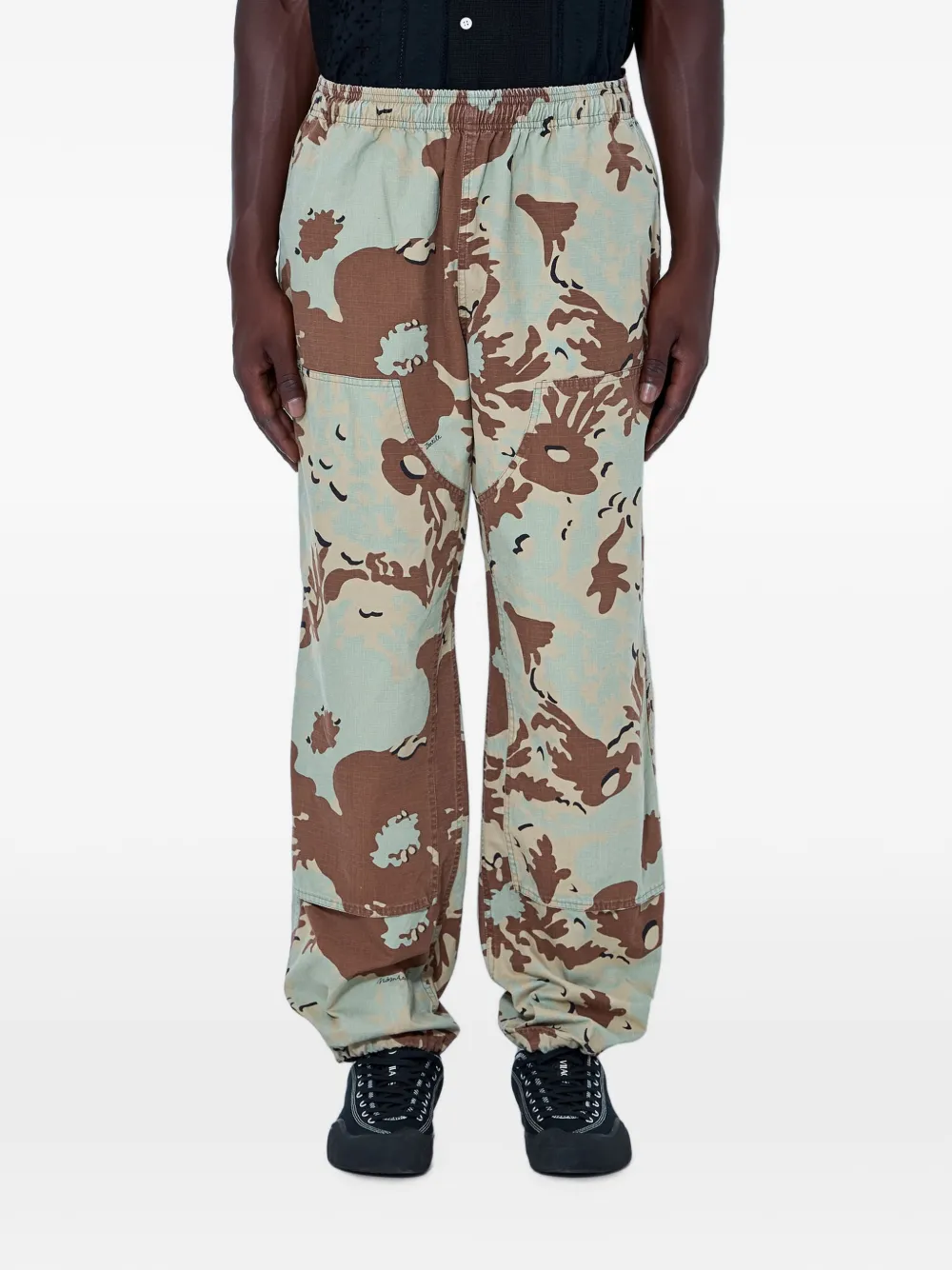 NOMARHYTHM camouflage-print elasticated-waistband trousers - Nude