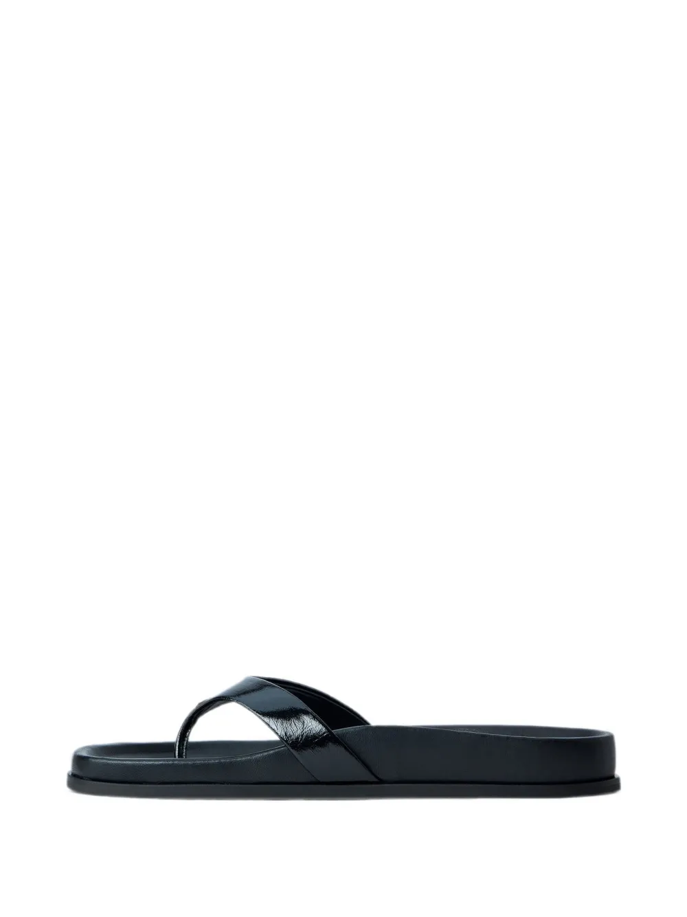TOTEME open-toe leather sandals Zwart