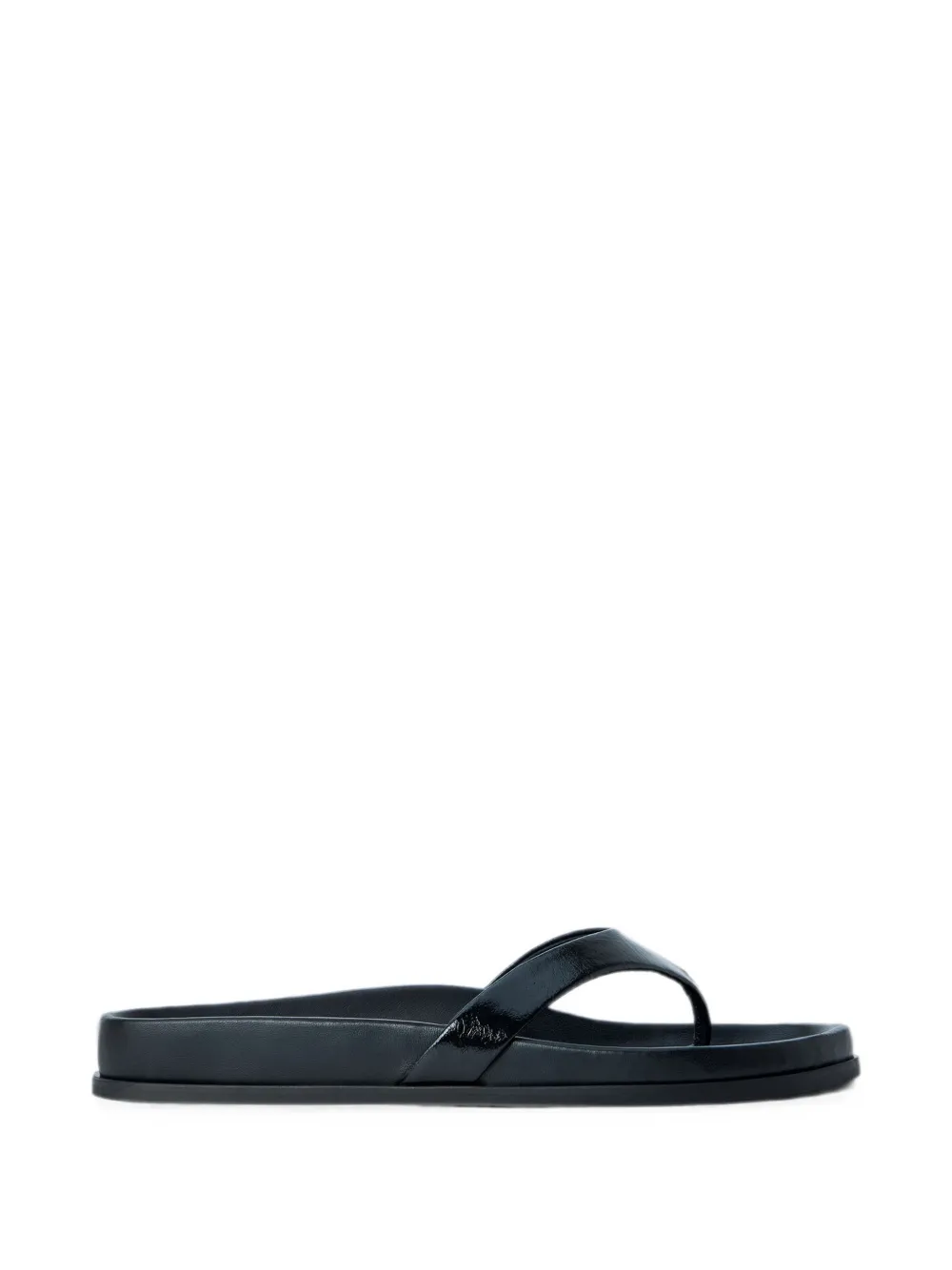 TOTEME open-toe leather sandals Zwart
