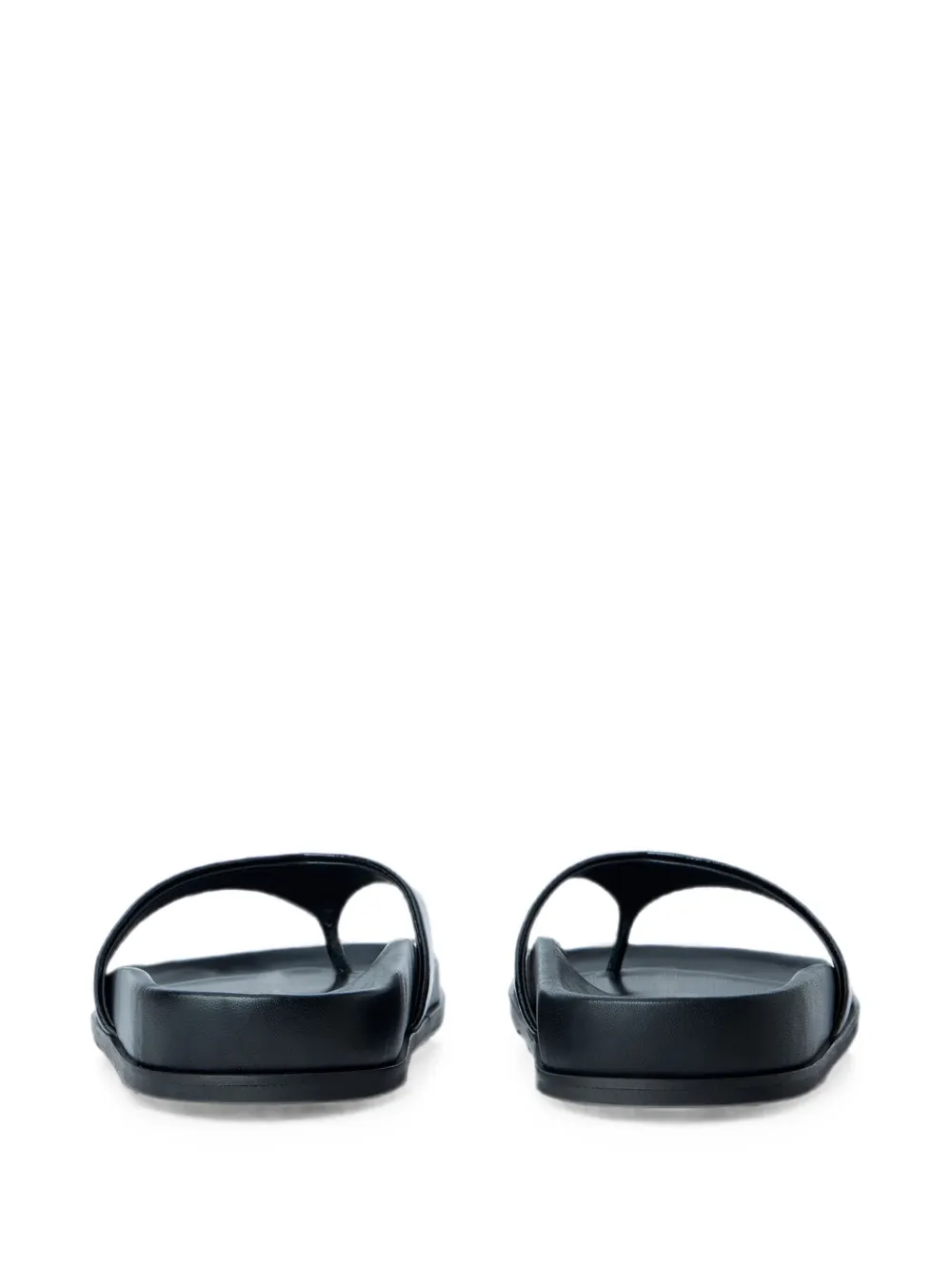 TOTEME open-toe leather sandals Zwart