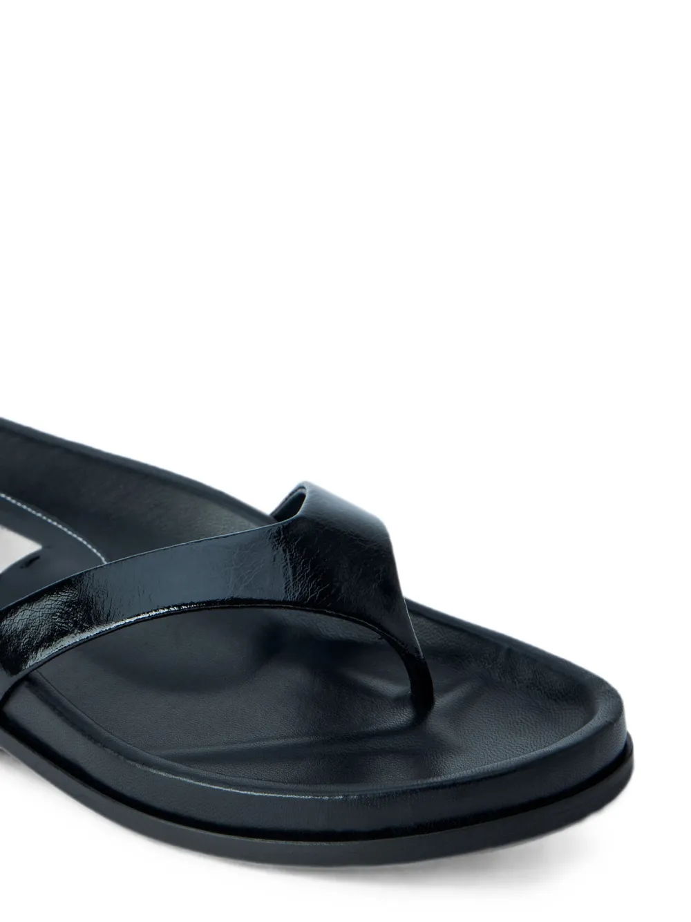 TOTEME open-toe leather sandals Zwart