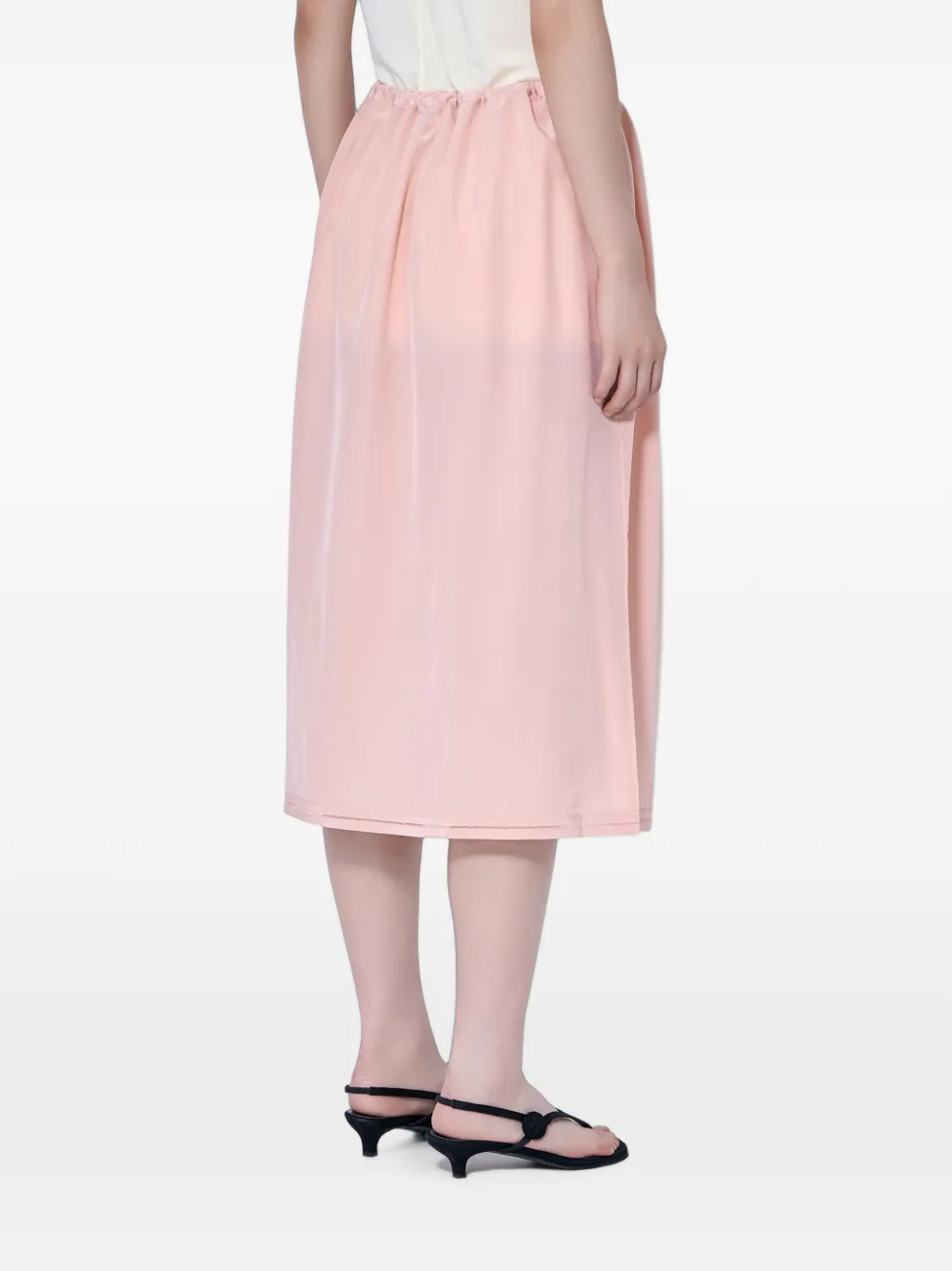 TOTEME Midi-rok met trekkoordtaille Roze