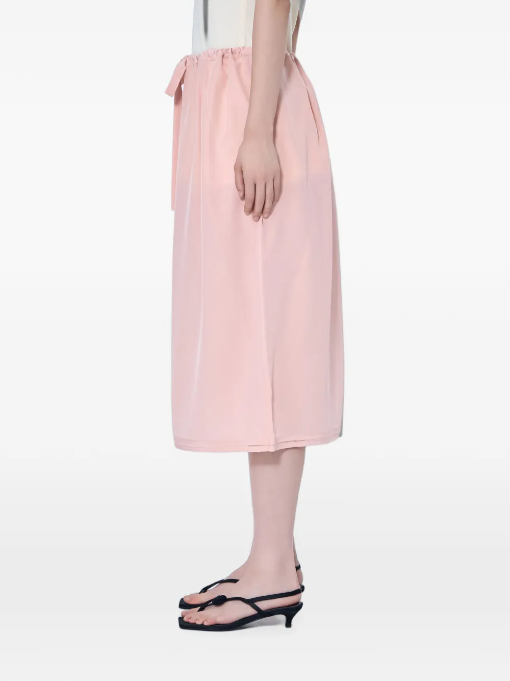 TOTEME Midi-rok met trekkoordtaille Roze