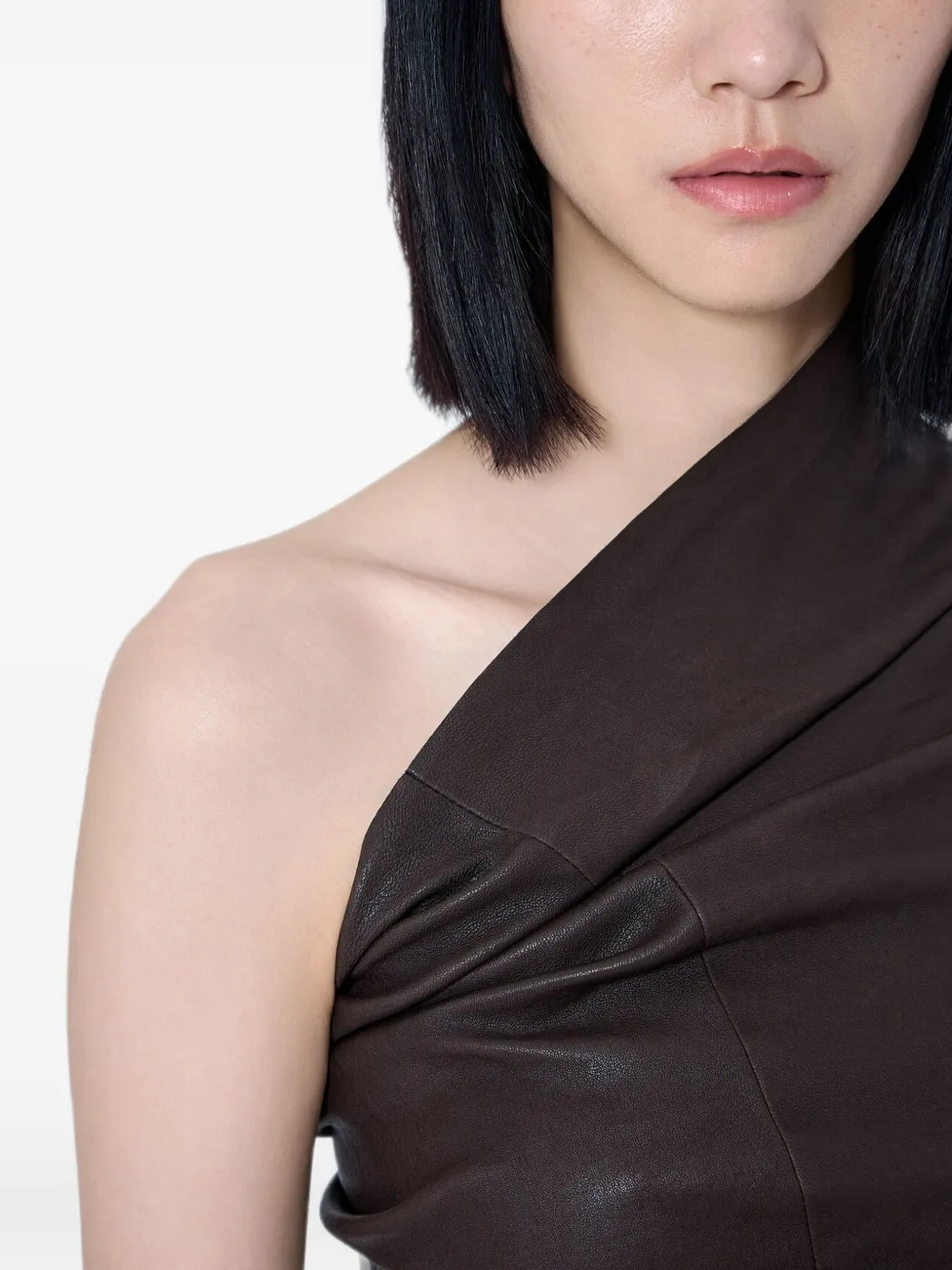 Rick Owens Athena asymmetrische top met vlakken Bruin
