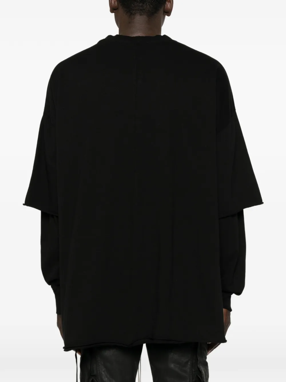 Rick Owens DRKSHDW Oversized T-shirt met gelaagde mouwen Zwart